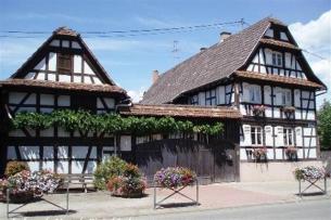 Gstezimmer : La Ferme Bleue - uerlicher Blick der elsssischen Farm